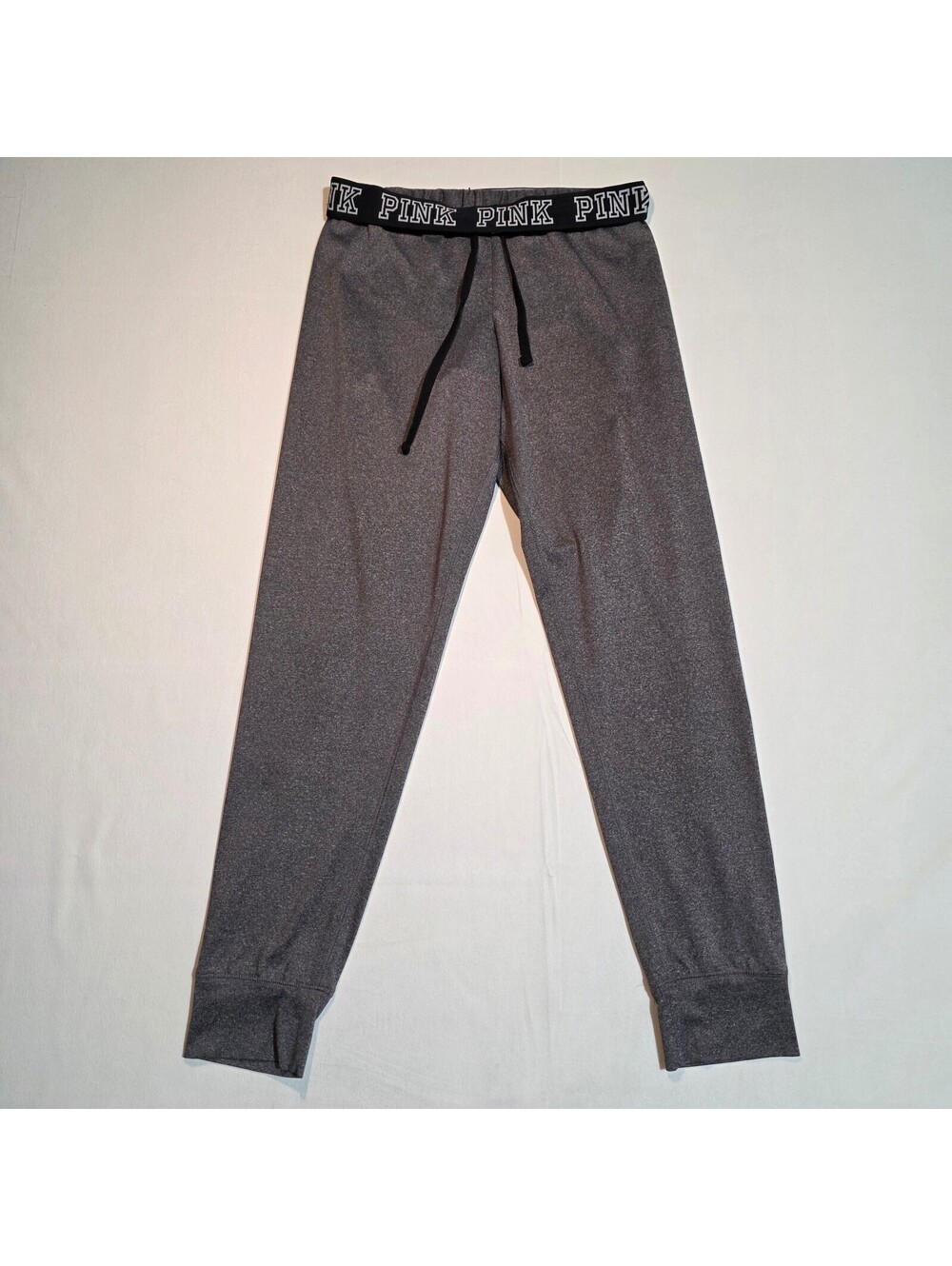 PINK Joggers Women's size small gray heathered fold over top